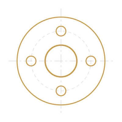 International shore connection flange, technical drawing